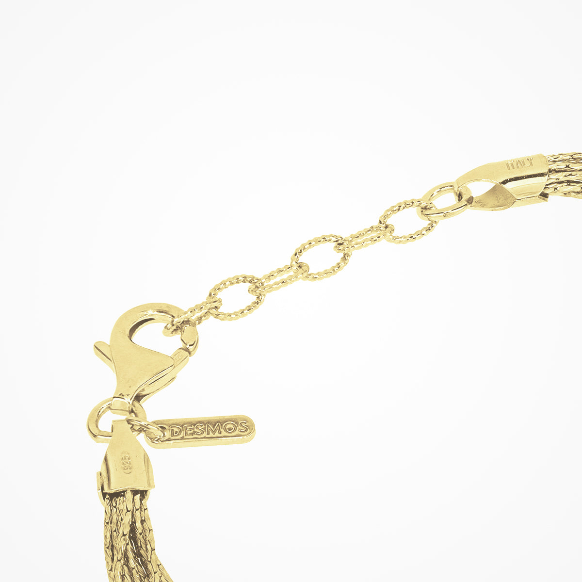 Bracciale Desmos in argento dorato a fili multipli