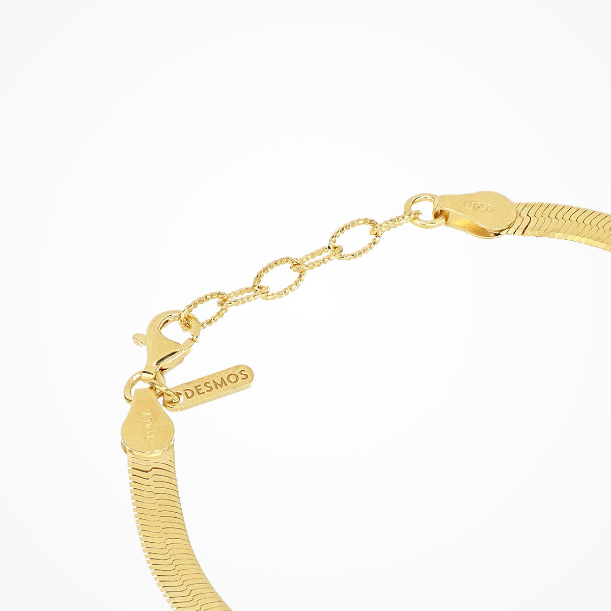 Bracciale Desmos in argento dorato piatto