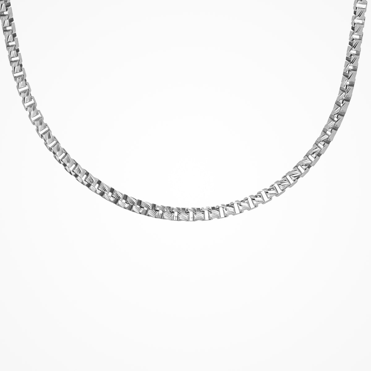 Collana Desmos in argento veneziana zigrinata