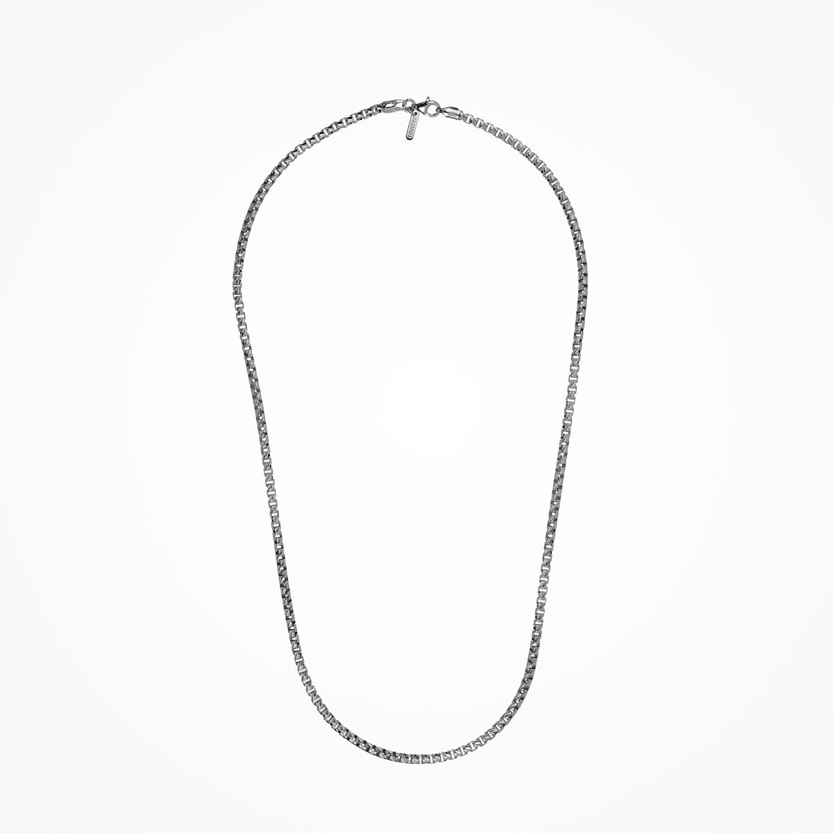Collana Desmos in argento canna di fucile veneziana zigrinata