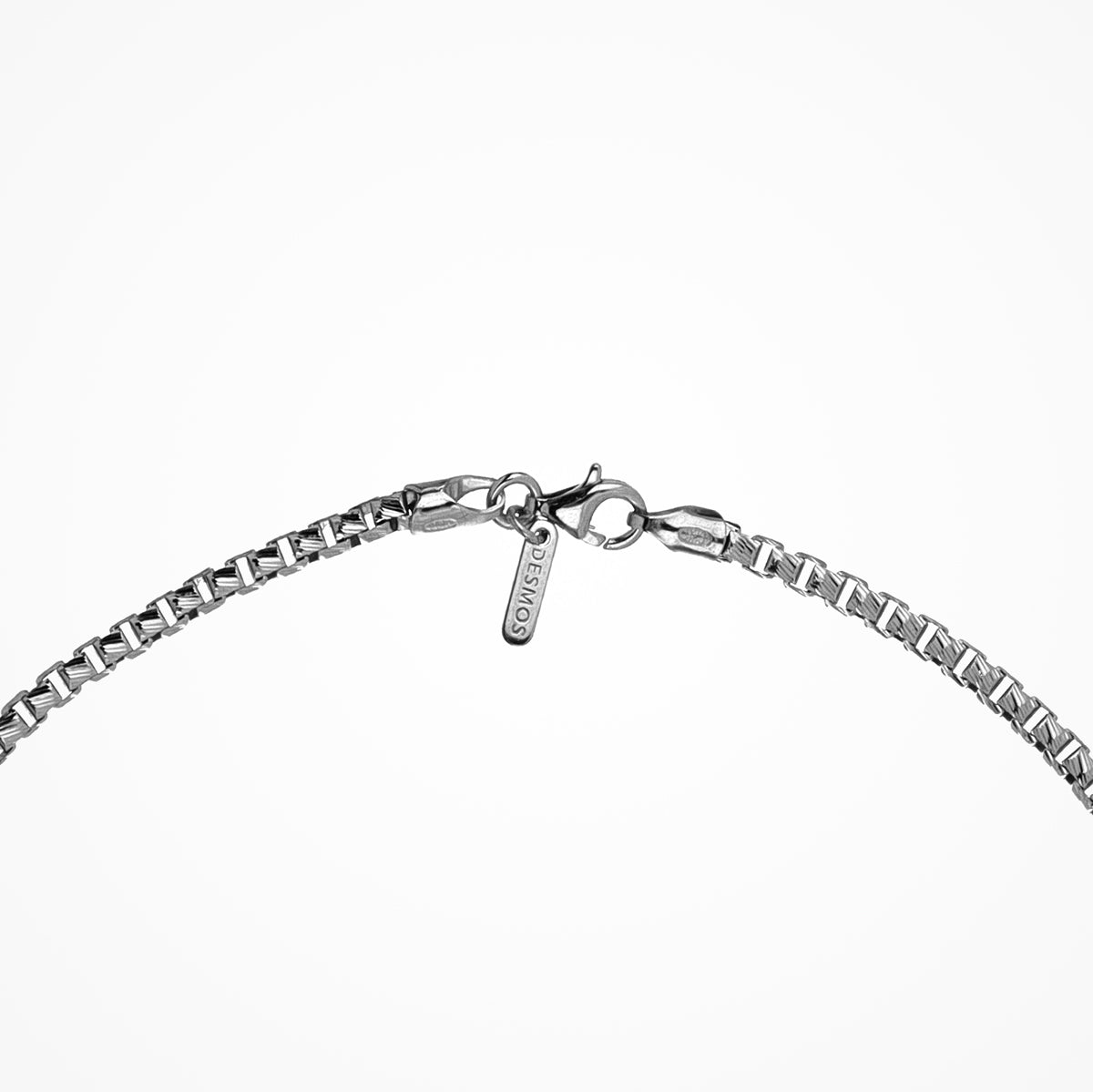 Collana Desmos in argento canna di fucile veneziana zigrinata