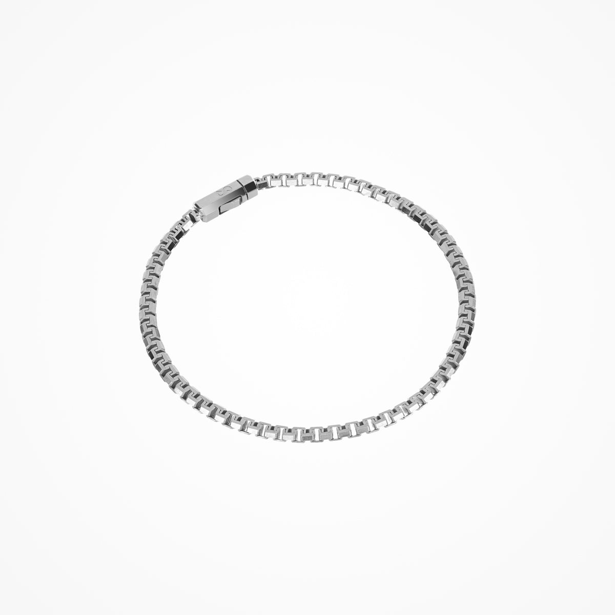 Bracciale Desmos in argento con catena squadrata