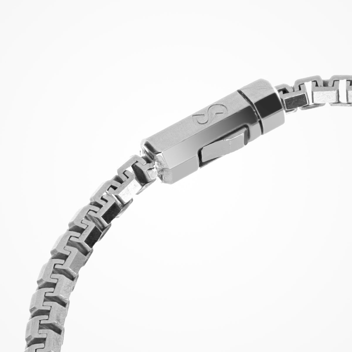 Bracciale Desmos in argento con catena squadrata