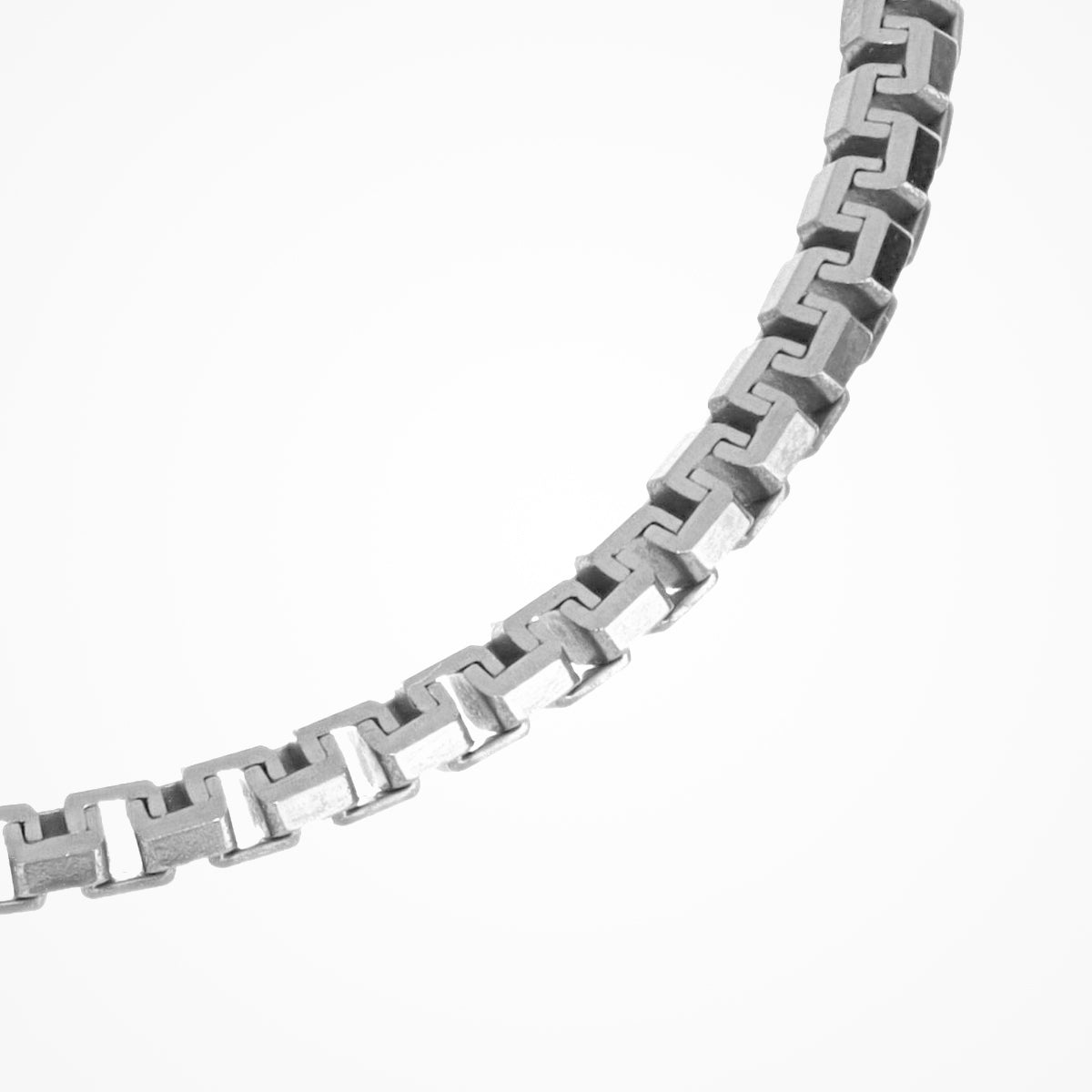 Bracciale Desmos in argento con catena squadrata