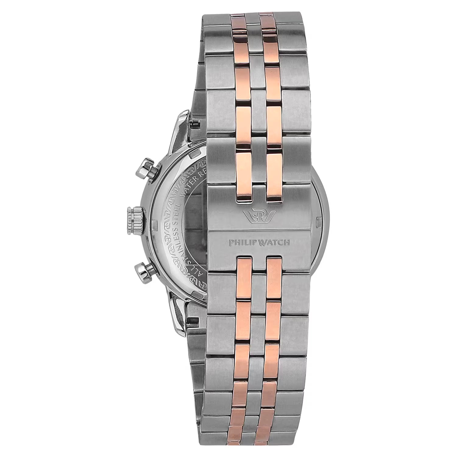 Orologio Uomo Philip Watch in acciaio satinato con finiture oro rosa e cassa 40mm