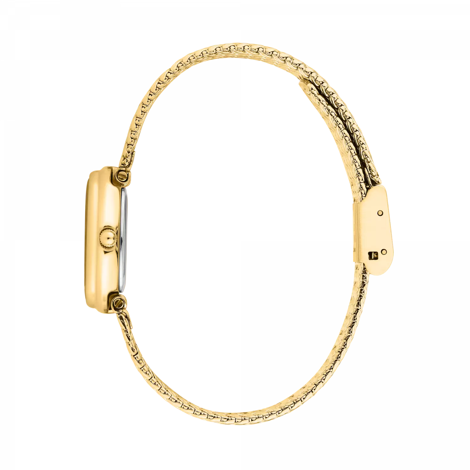 Orologio Lucien Rochat precieux donna in acciaio dorato bracciale mesh con quadrante silver
