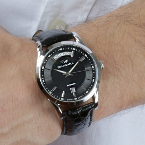 Orologio Philip Watch automatico con cassa in acciaio e cinturino di pelle