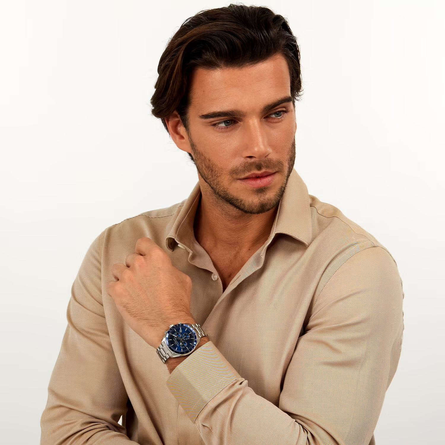 Orologio Philip Watch in acciaio cronografo con quadrante blu