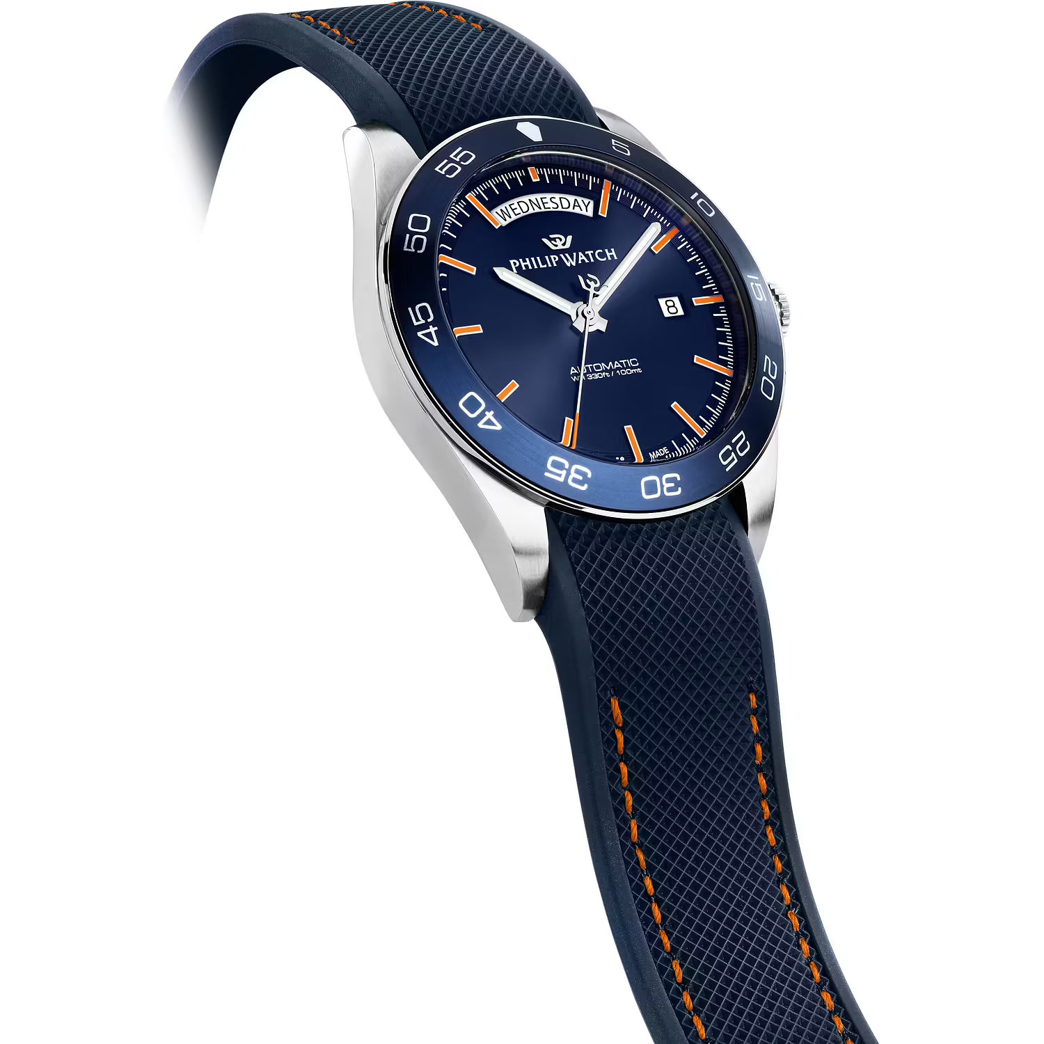 Orologio Philip Watch in acciaio con quadrante blu astucciato