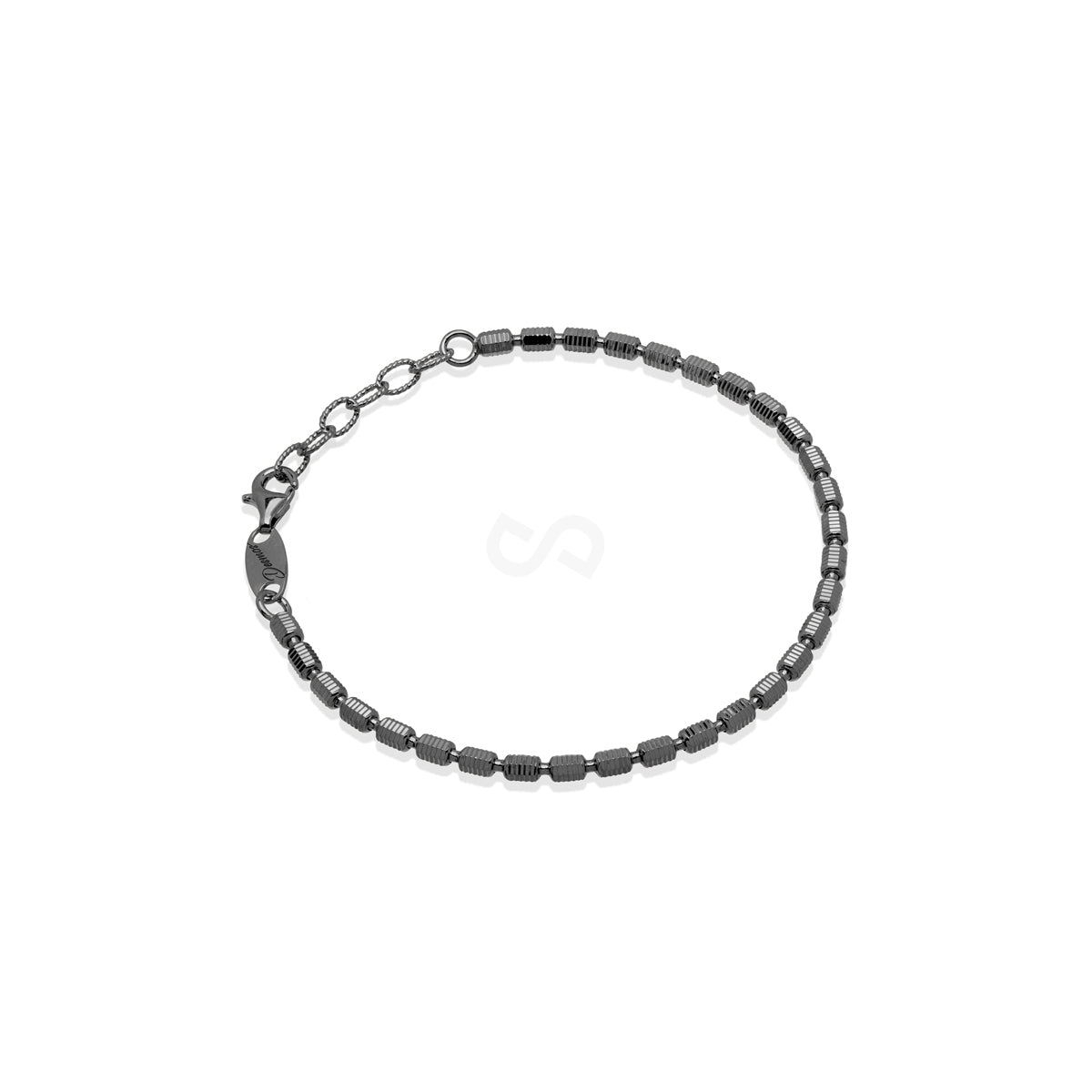 Bracciale Desmos in argento canna di fucile con piccoli cilindri ottagonali