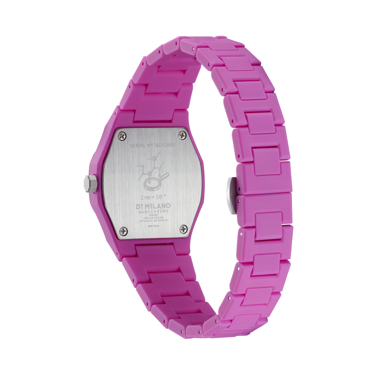 Orologio D1 Milano young in policarbonato rosa