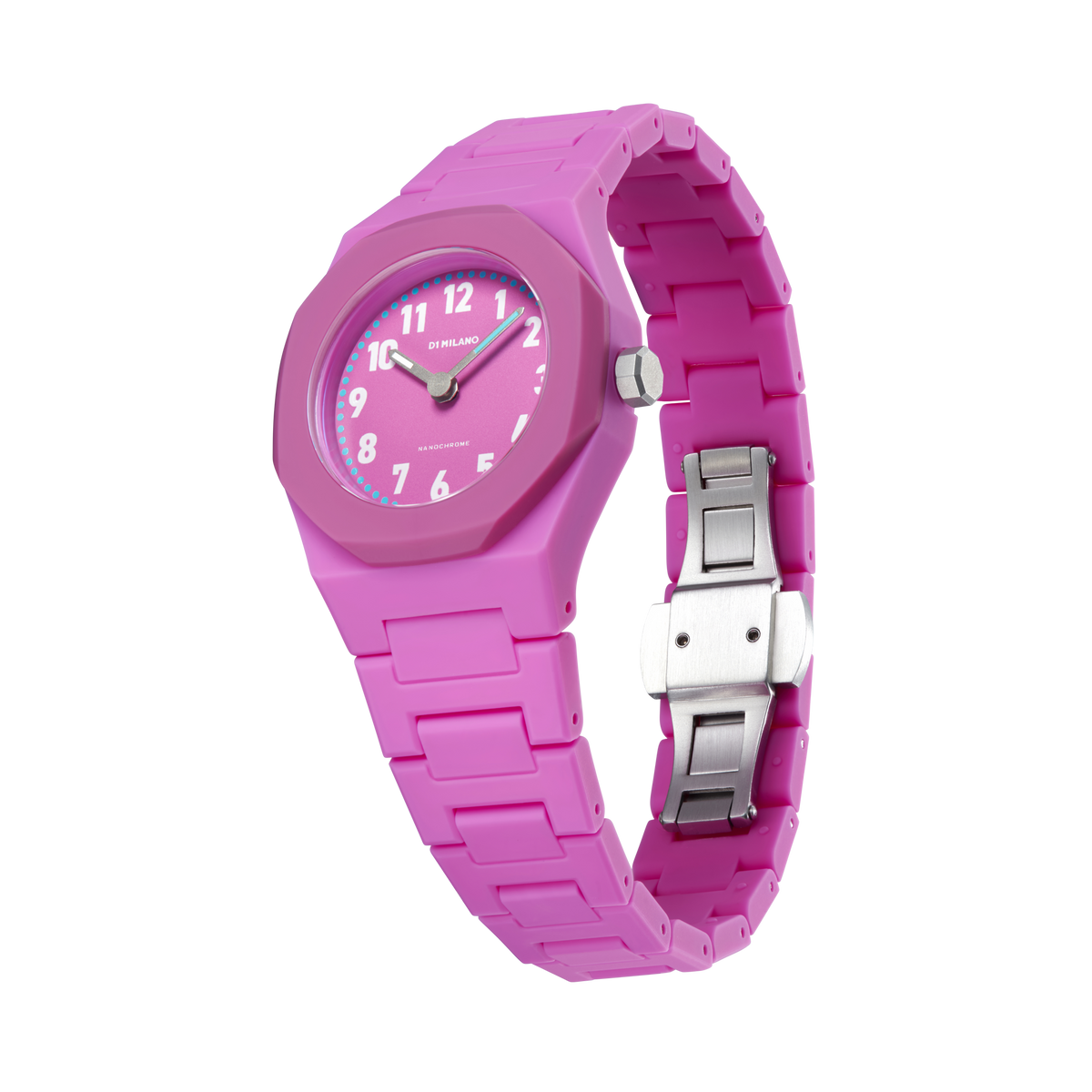 Orologio D1 Milano young in policarbonato rosa