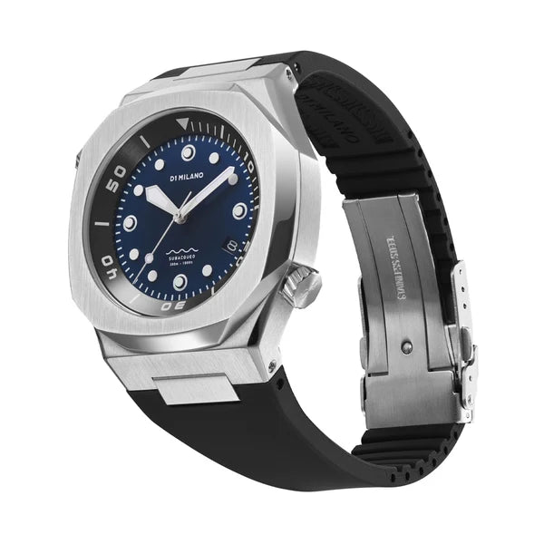 Orologio D1 Milano automatico Diver con quadrante blu