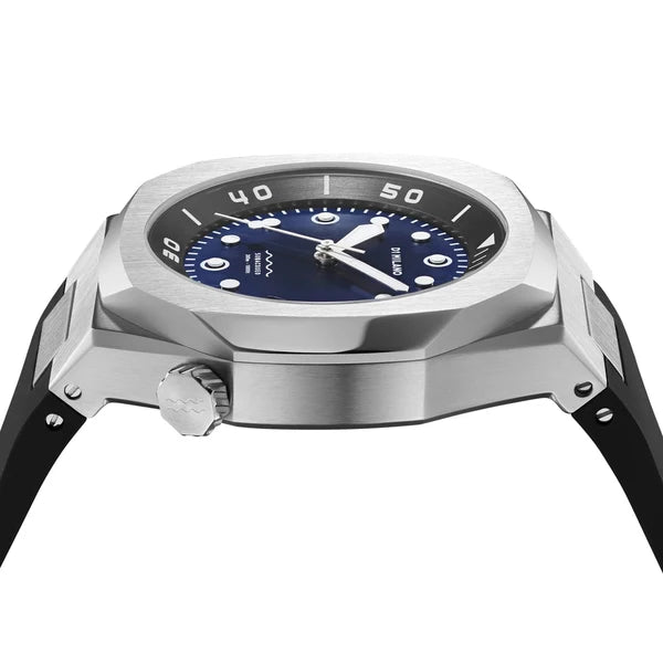 Orologio D1 Milano automatico Diver con quadrante blu