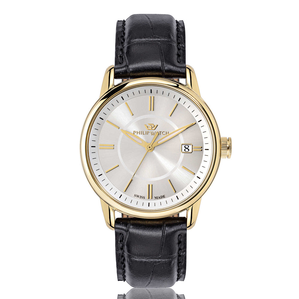 Orologio Philip Watch Kent Gent cinturino martellato nero