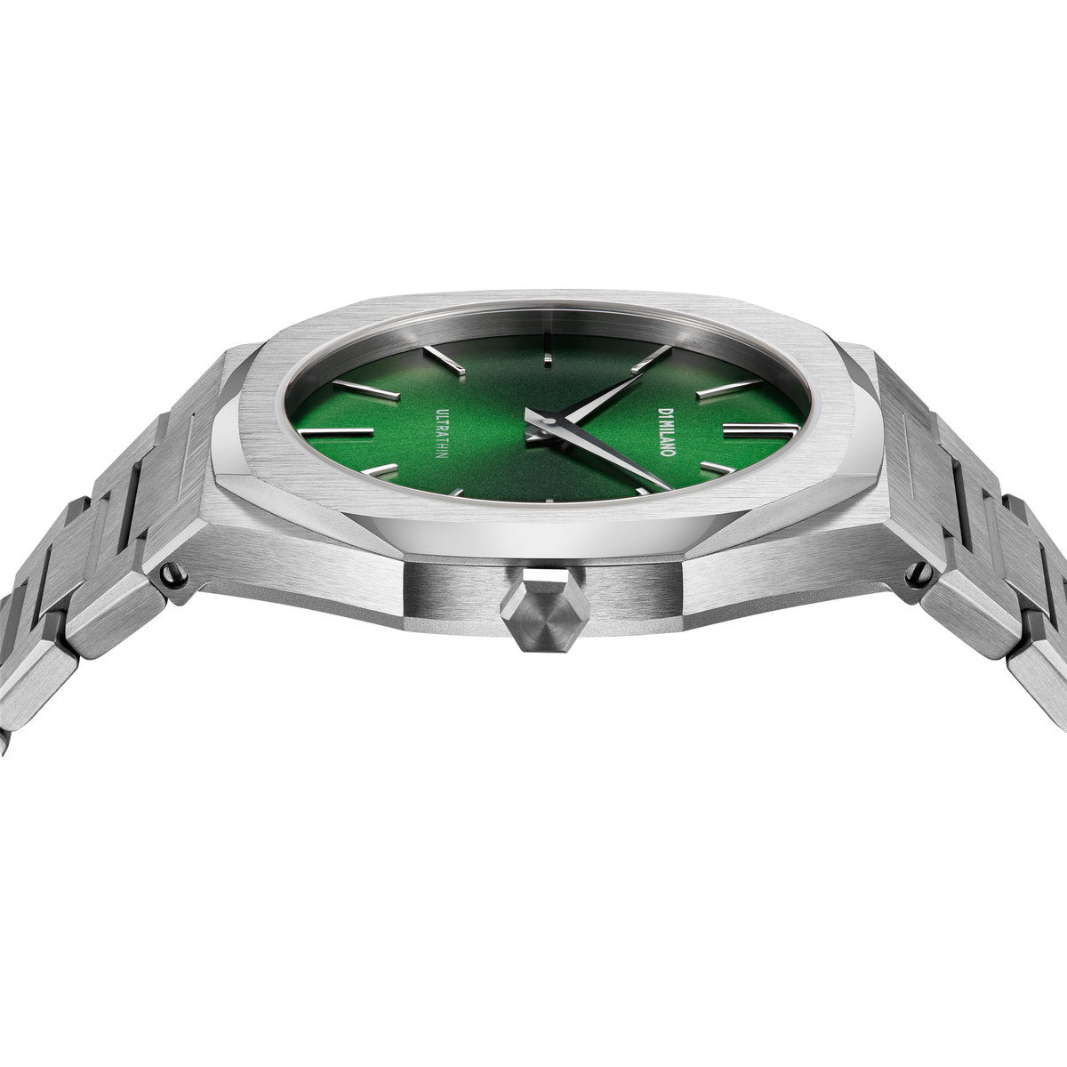 Orologio D1 Milano in acciaio con quadrante verde