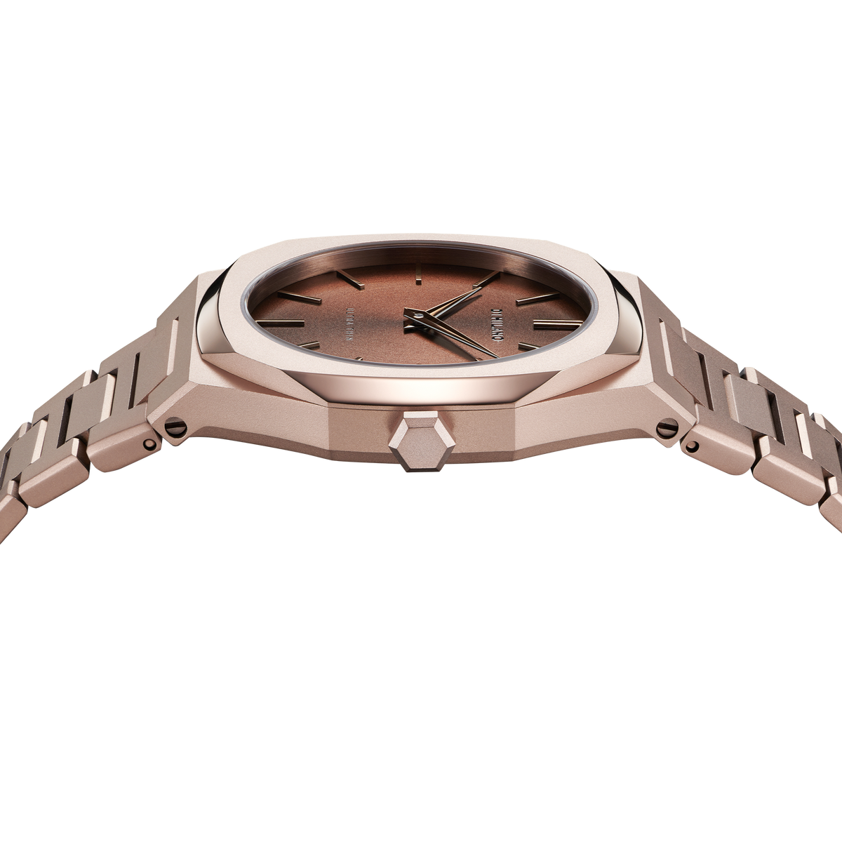 Orologio D1 Milano in acciaio color bronzo