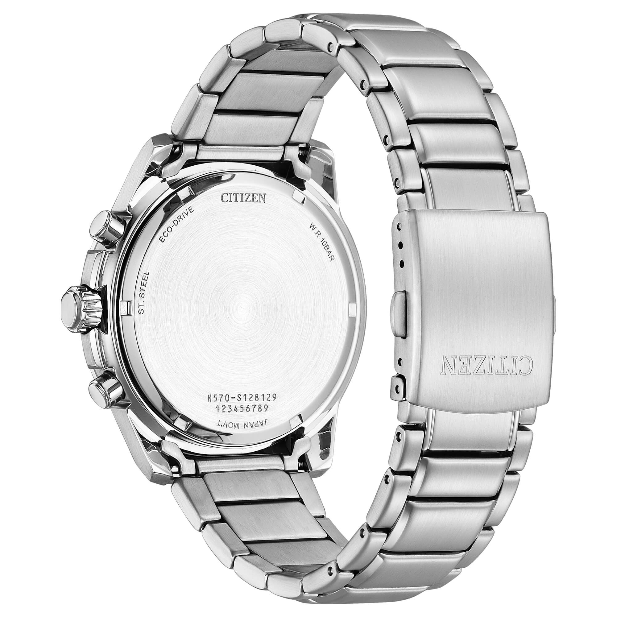 Orologio Citizen uomo crono Eco-Drive quadrante nero