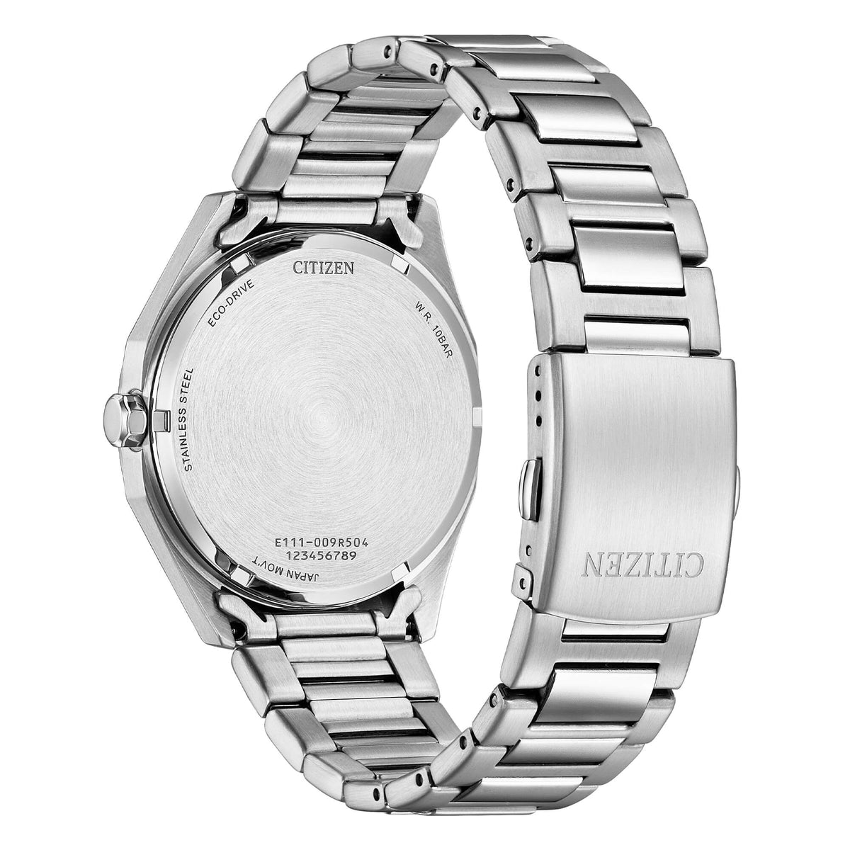 Orologio Citizen EcoDrive in acciaio con quadrante nero