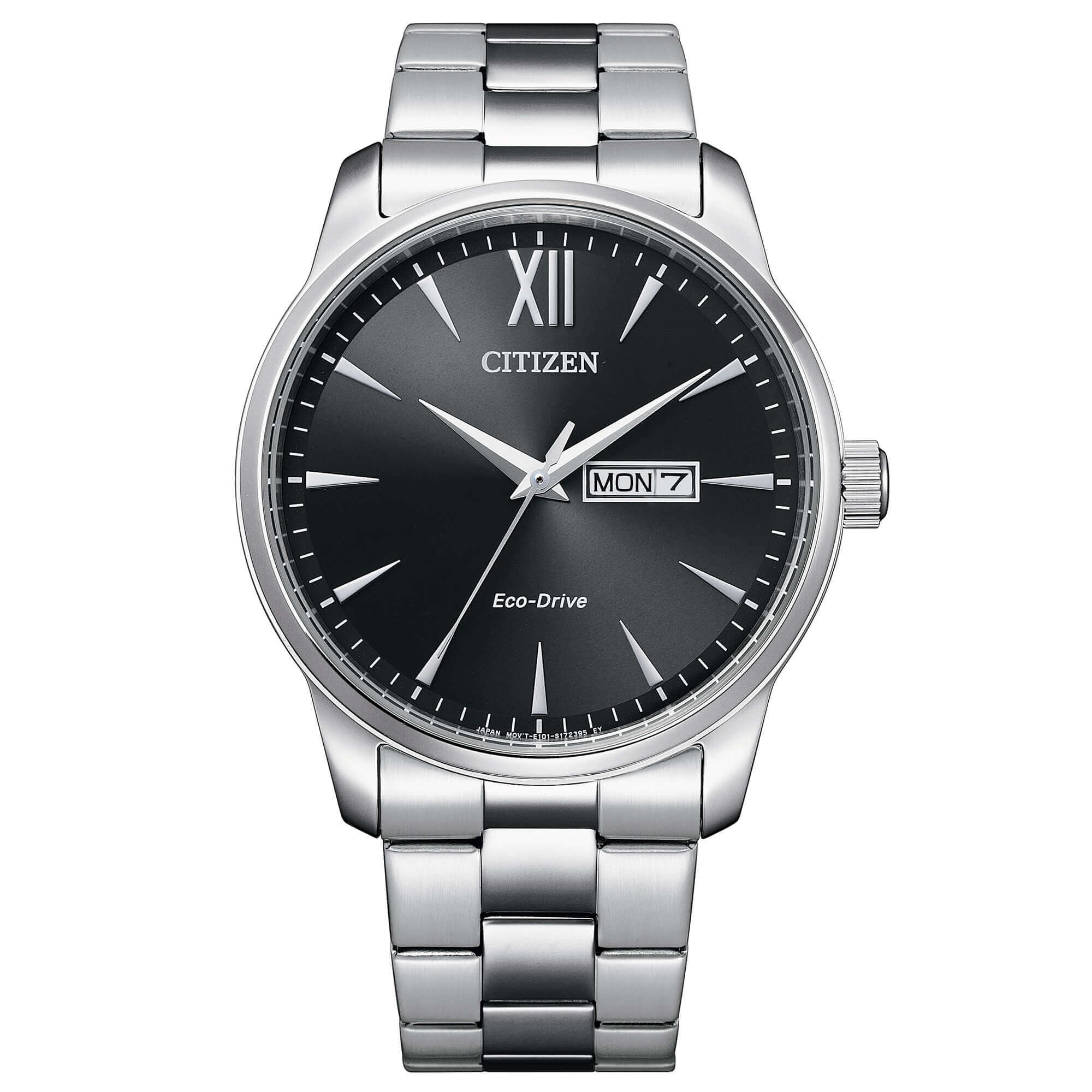 Orologio Citizen Eco-Drive in acciaio con quadrante nero