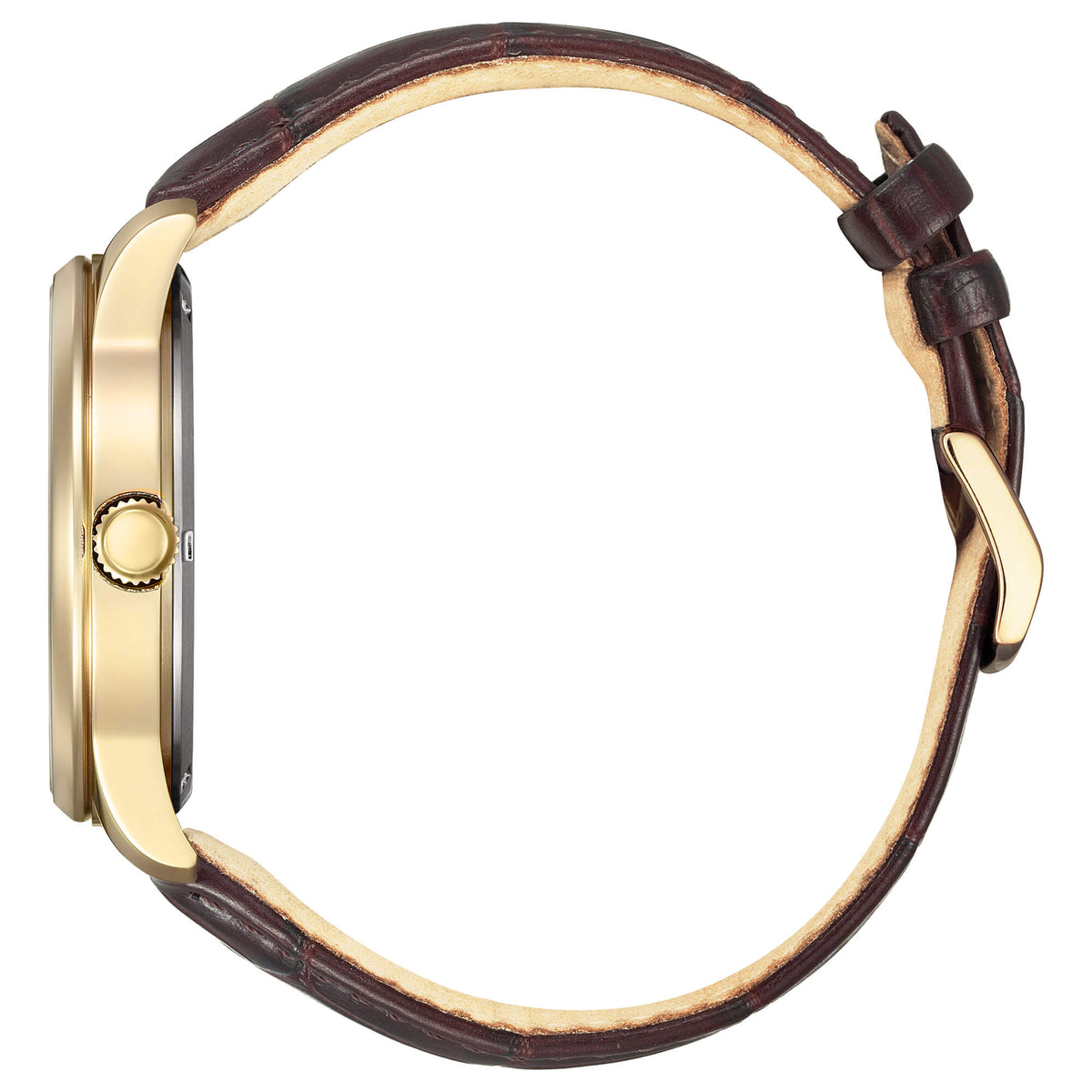 Orologio Citizen Eco-Drive con cassa in acciaio dorato cinturino in pelle