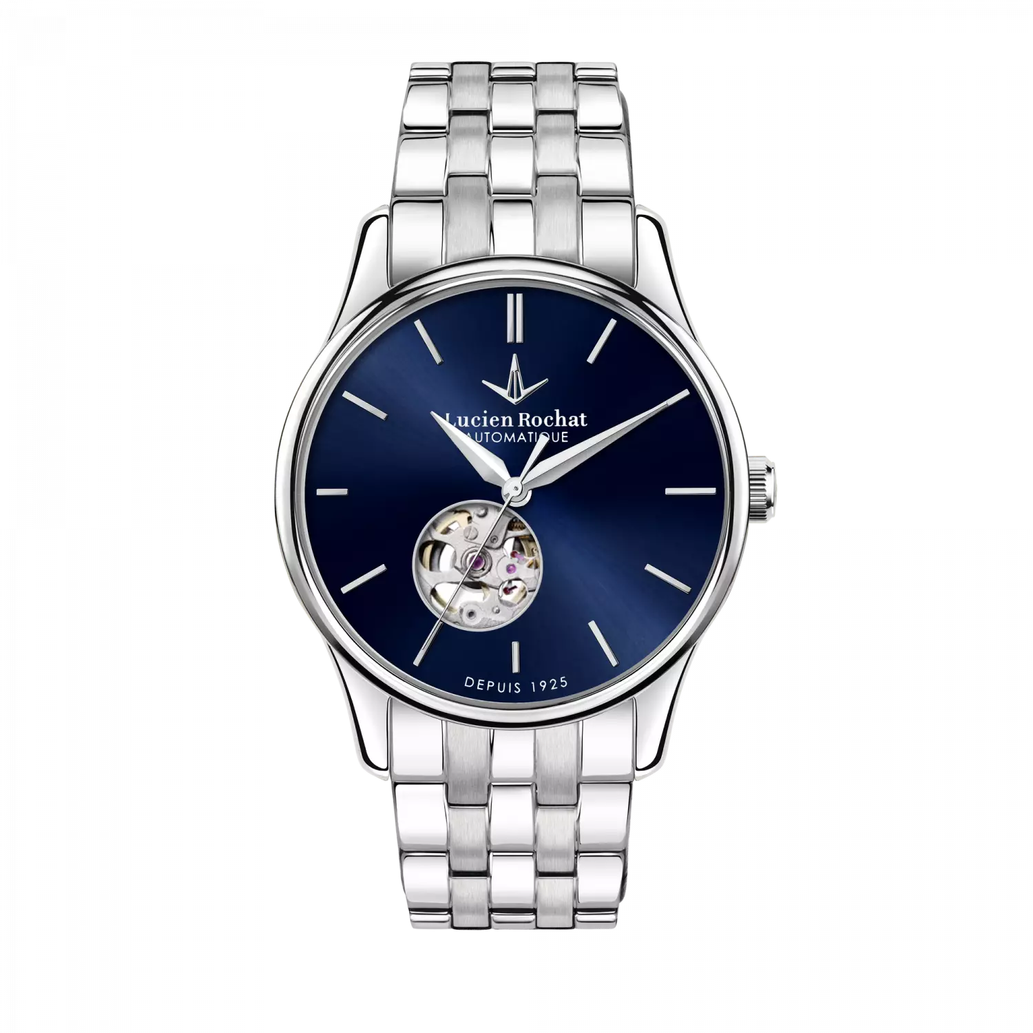 Orologio Lucien Rochat automatico cassa in acciaio con quadrante blu