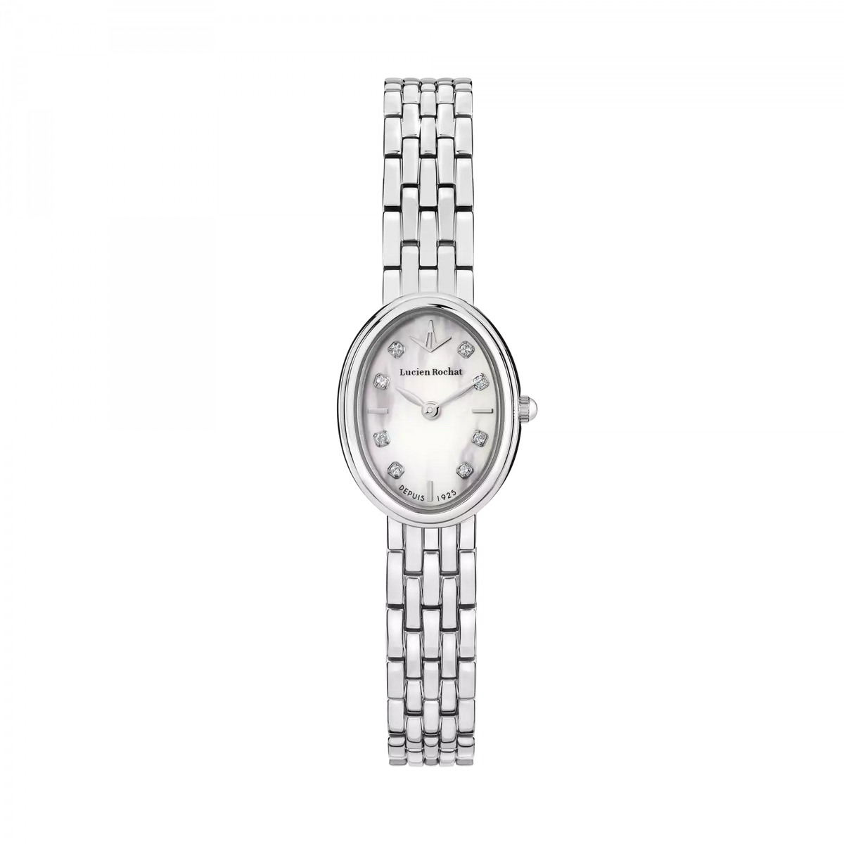 Orologio Lucien Rochat precieux donna in acciaio con quadrante madreperla con diamanti