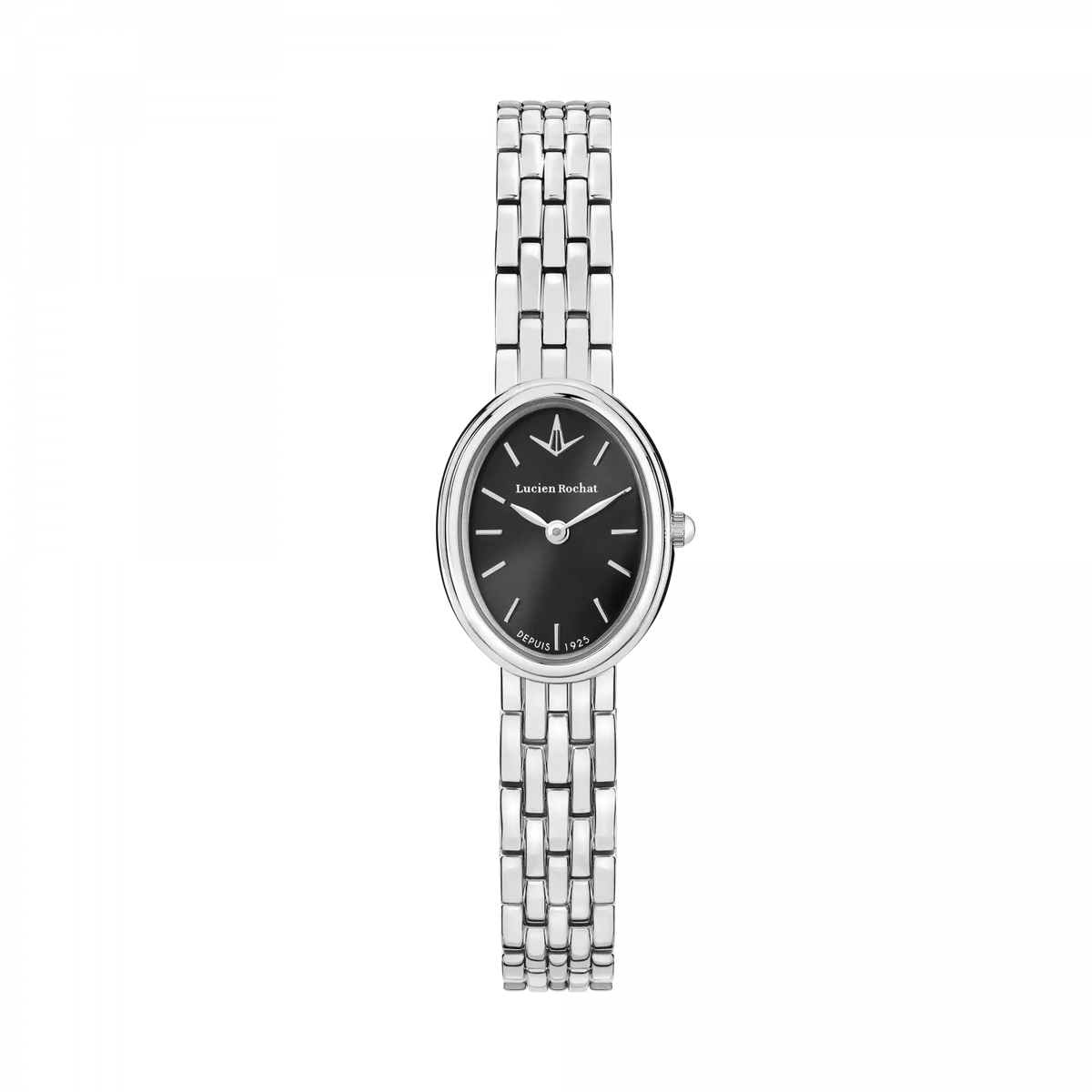 Orologio Lucien Rochat precieux donna in acciaio con quadrante nero