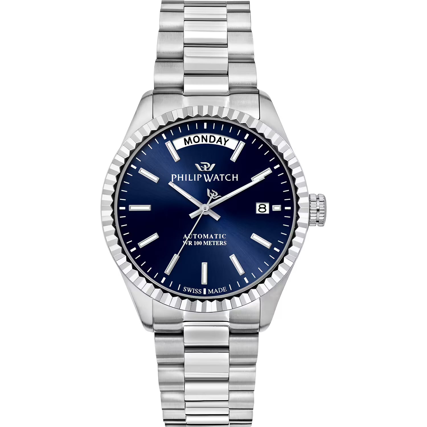 Orologio Philip Watch in acciaio automatico con quadrante blu