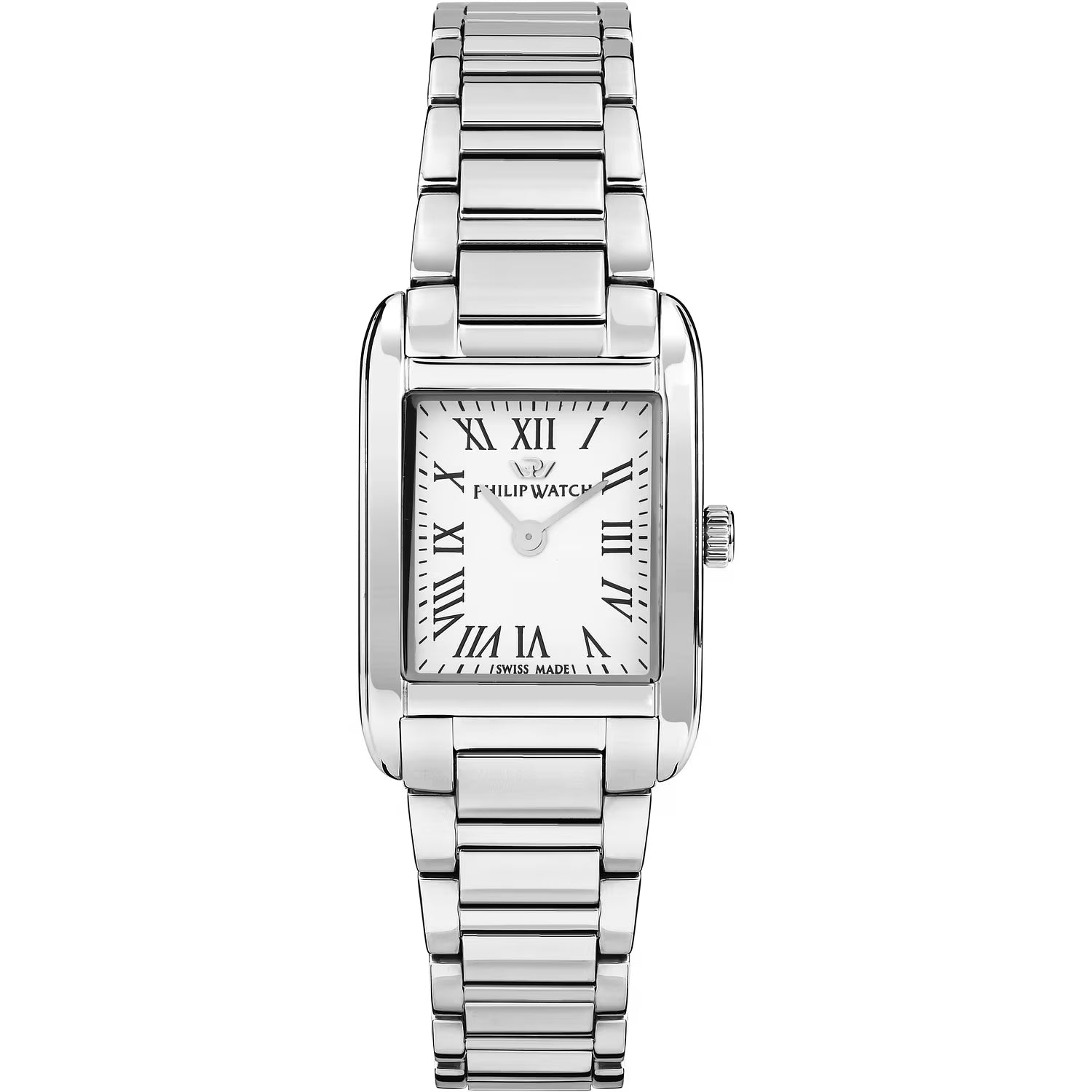 Orologio Philip Watch museum donna in acciaio con cassa quadrata e indici con numeri romani