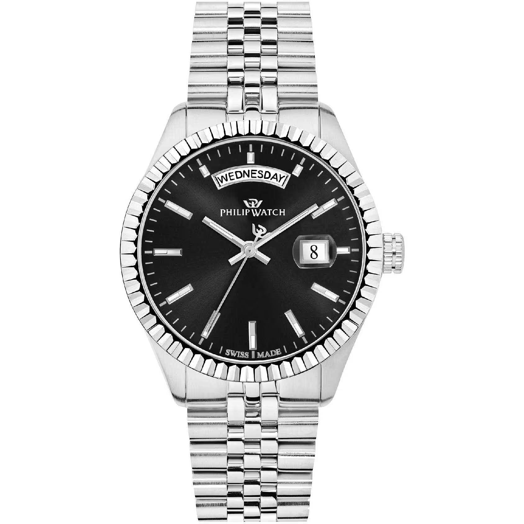 Orologio Philip Watch Caribe quadrante nero con giorno e data