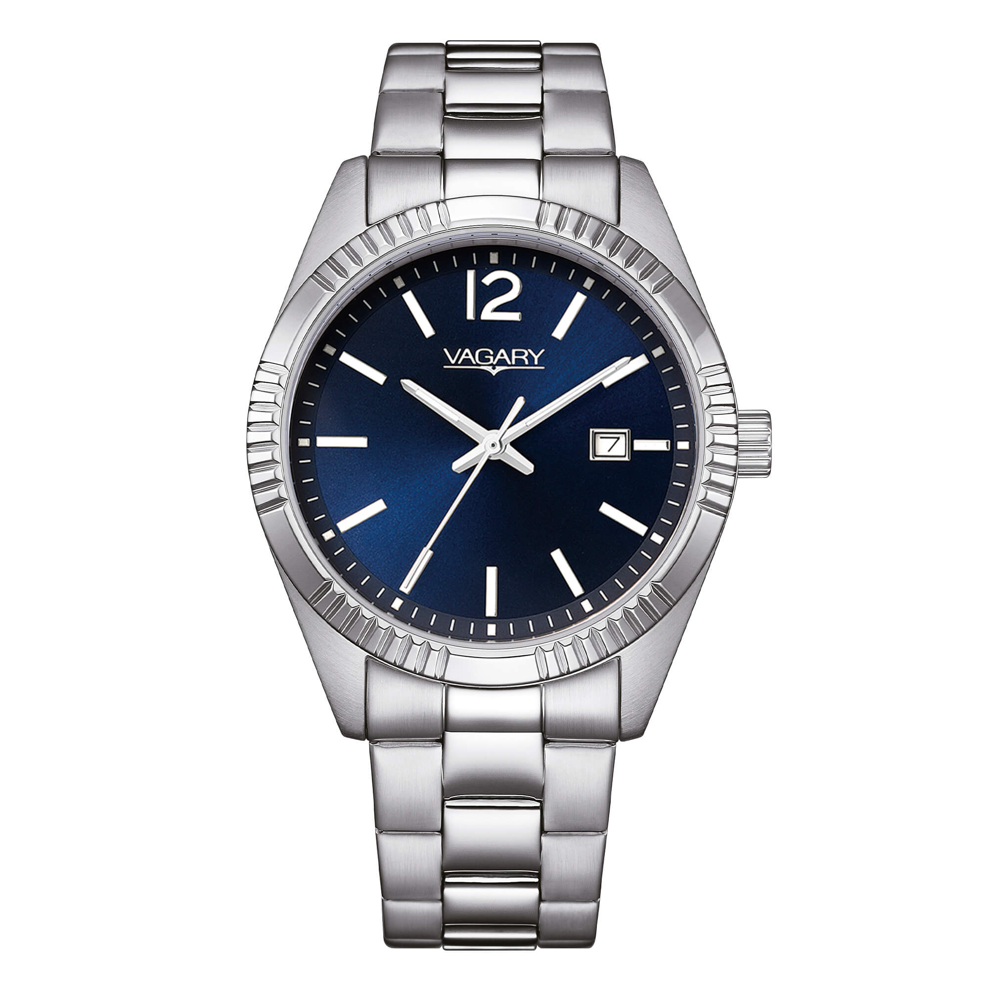 Orologio Vagary in acciaio con quadrante blu