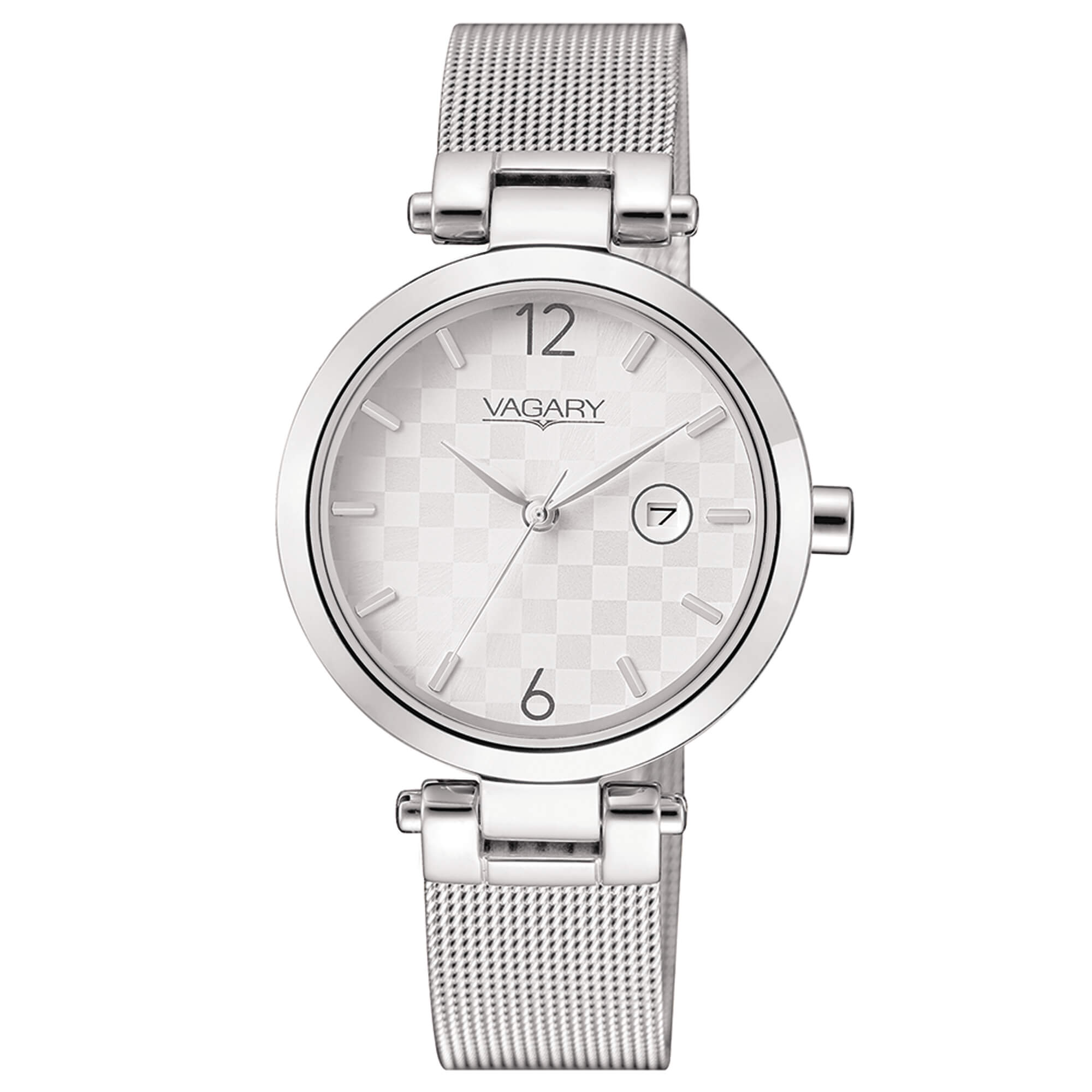 Orologio Vagary donna in acciaio con quadrante grigio e bracciale a maglia milano