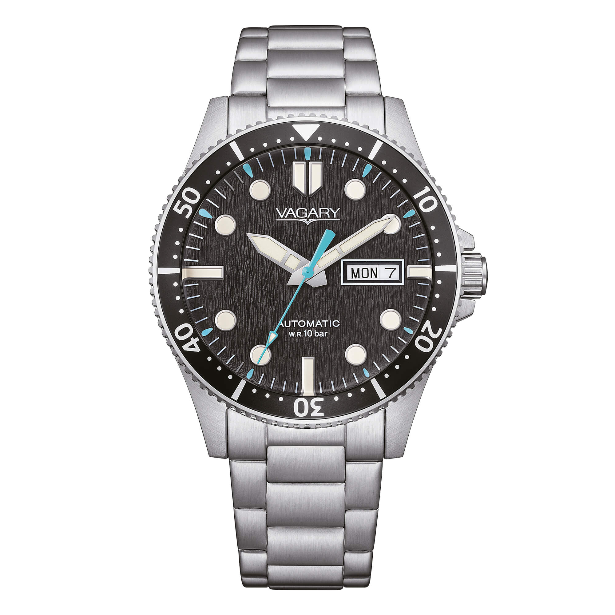 Orologio Vagary automatico in acciaio con quadrante nero