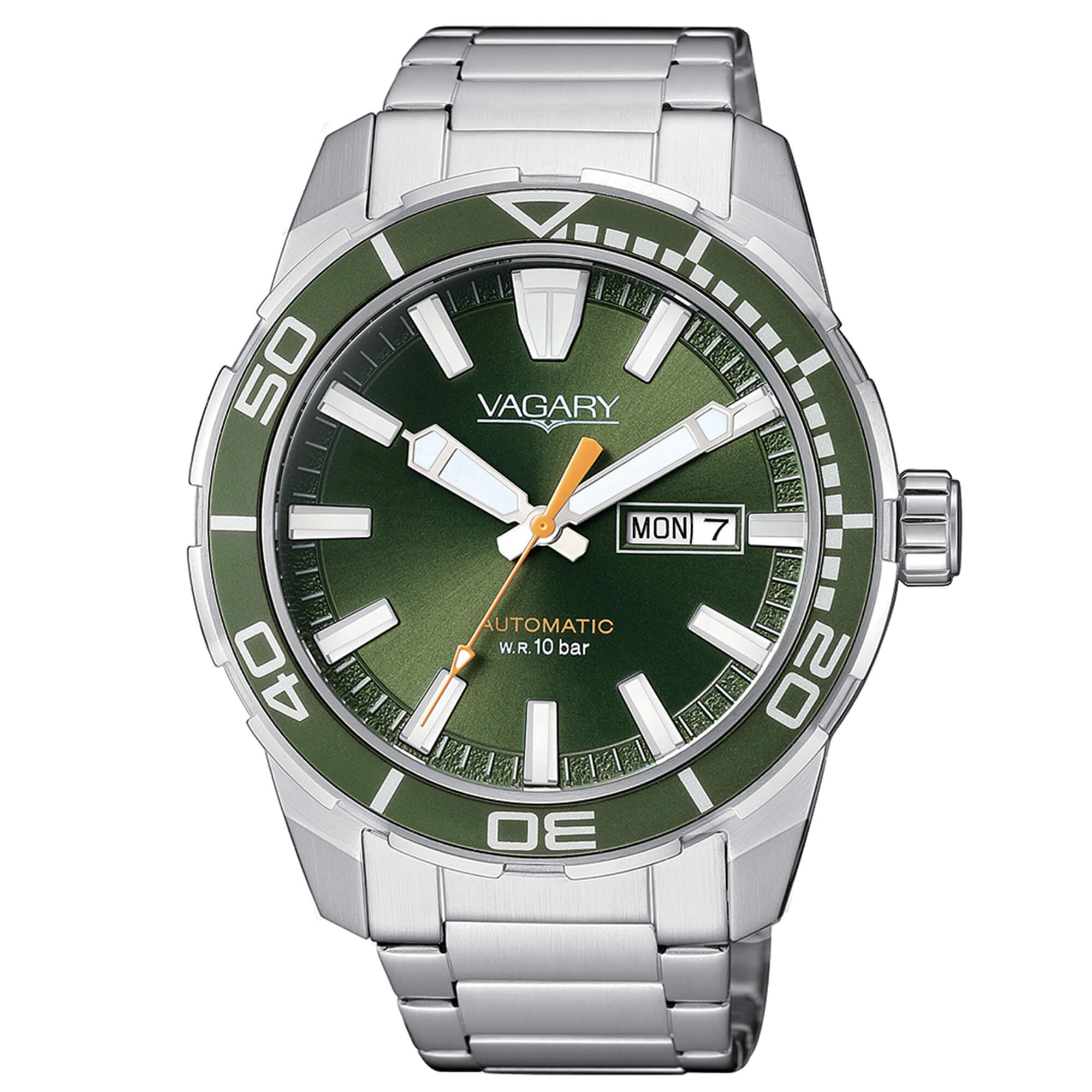Orologio Vagary automatico in acciaio con quadrante verde