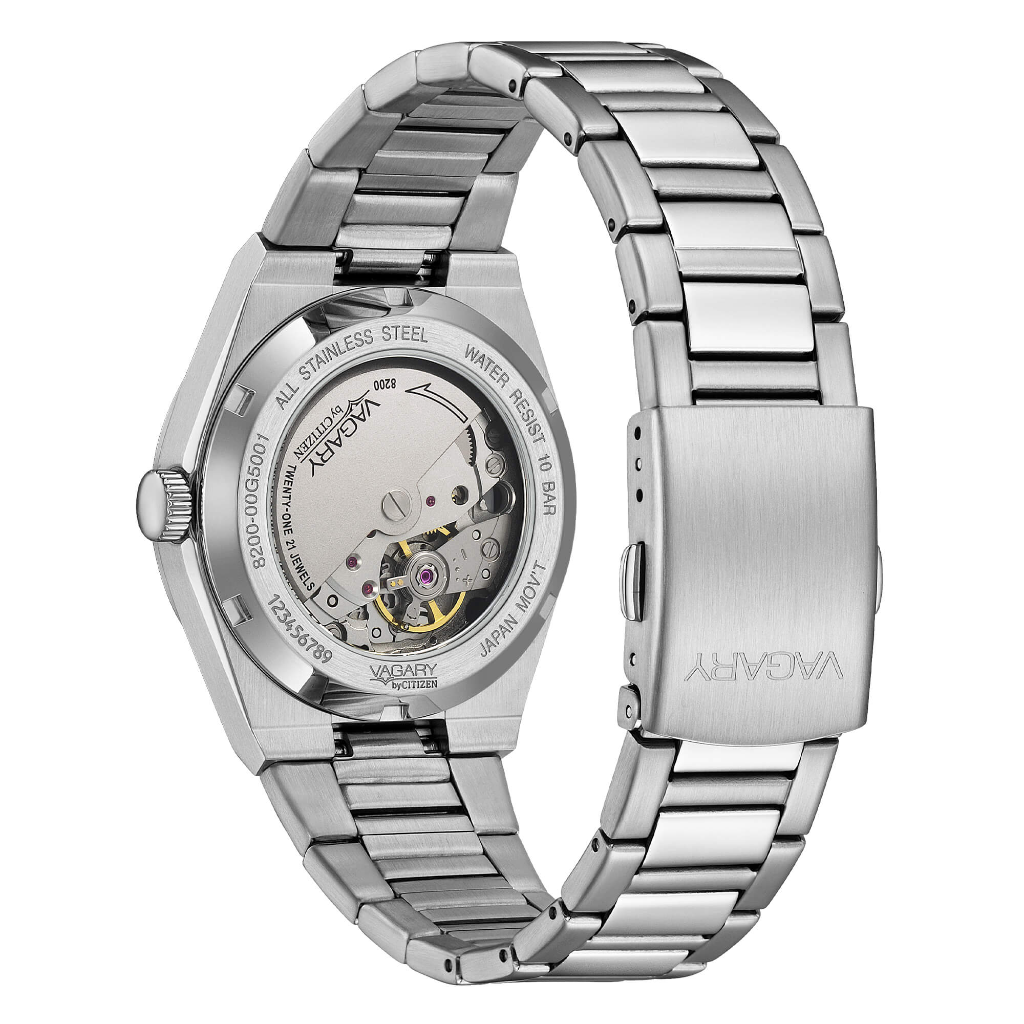 Orologio Vagary automatico in acciaio con quadrante beige
