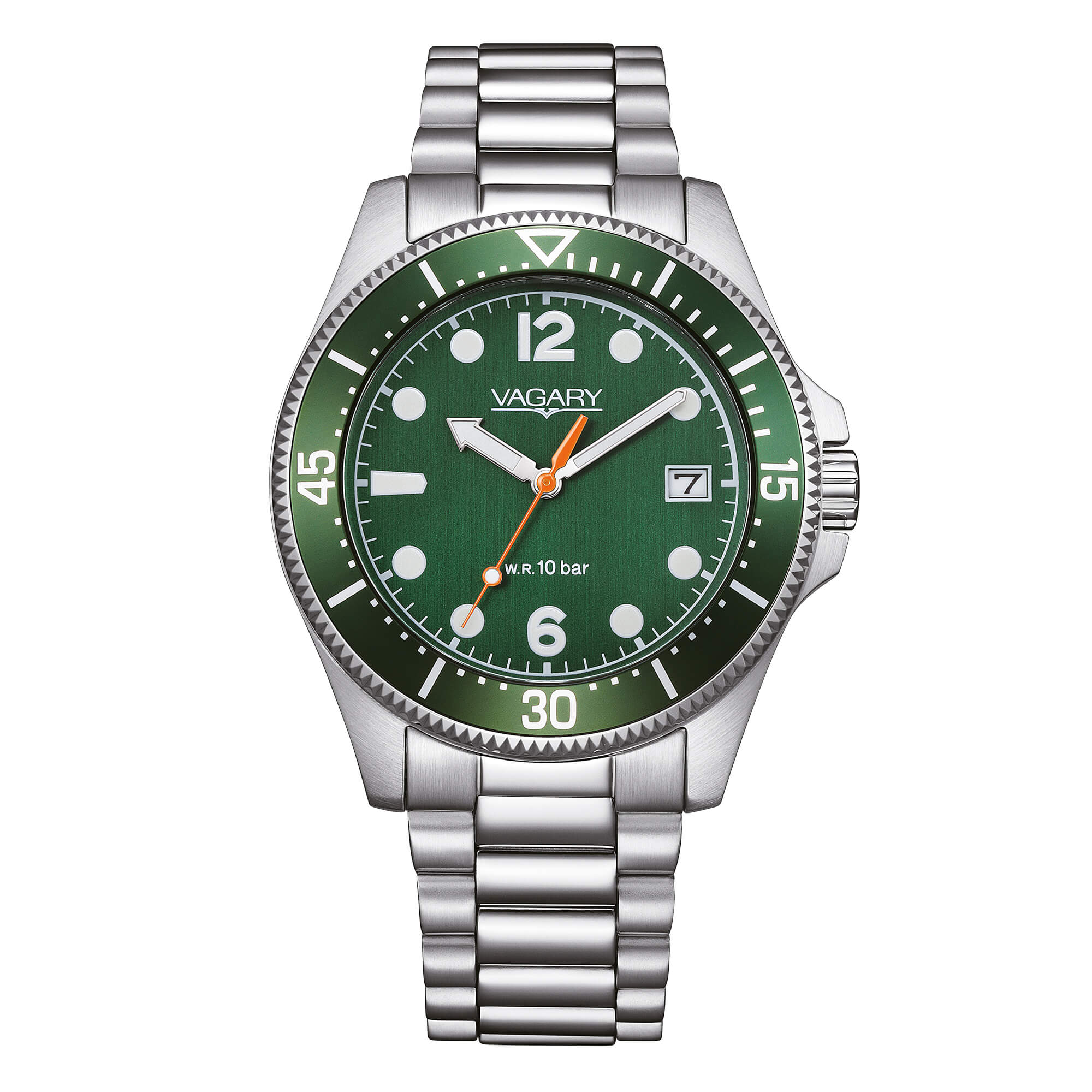 Orologio Vagary in acciaio con quadrante verde
