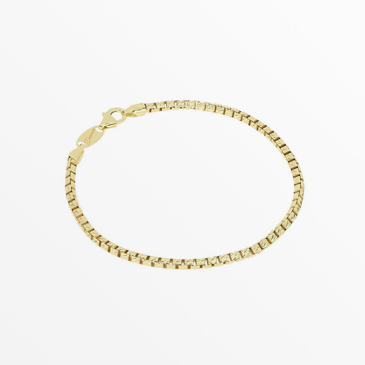 Bracciale Desmos in argento dorato veneziana zigrinata
