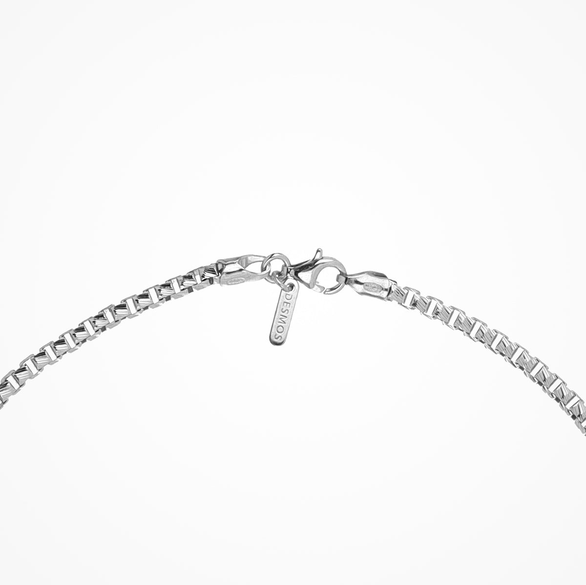 Collana Desmos in argento veneziana zigrinata