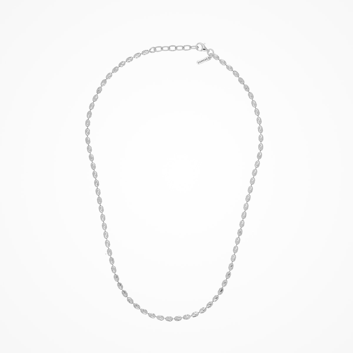 Collana Desmos in argento a palline ovali