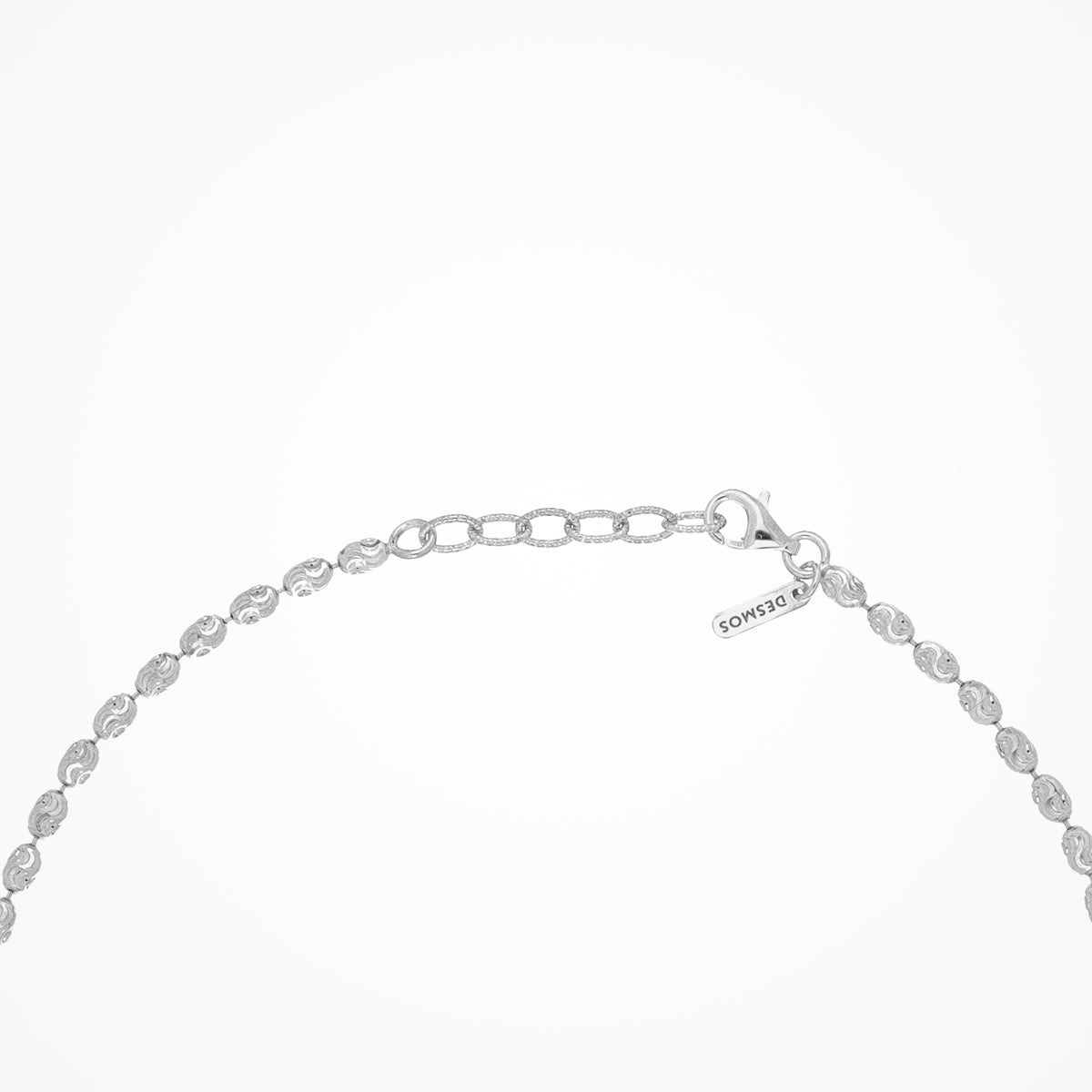 Collana Desmos in argento a palline ovali