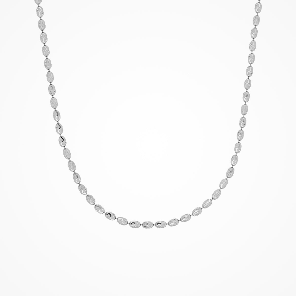 Collana Desmos in argento a palline ovali