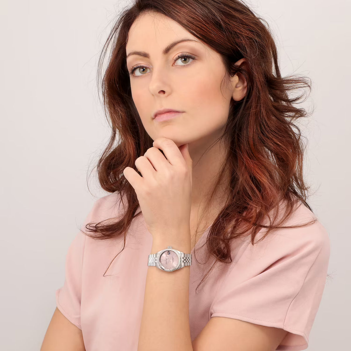 Orologio Philip Watch donna in acciaio con quadrante rosa