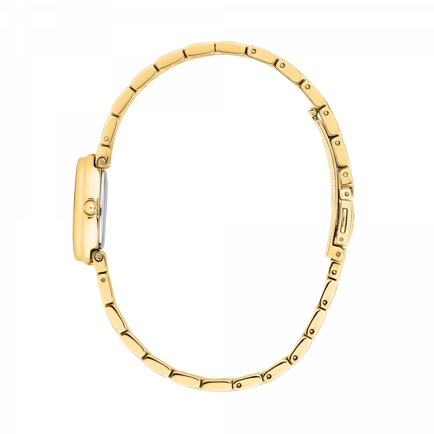 Orologio Lucien Rochat precieux donna in acciaio dorato con quadrante bianco con diamanti