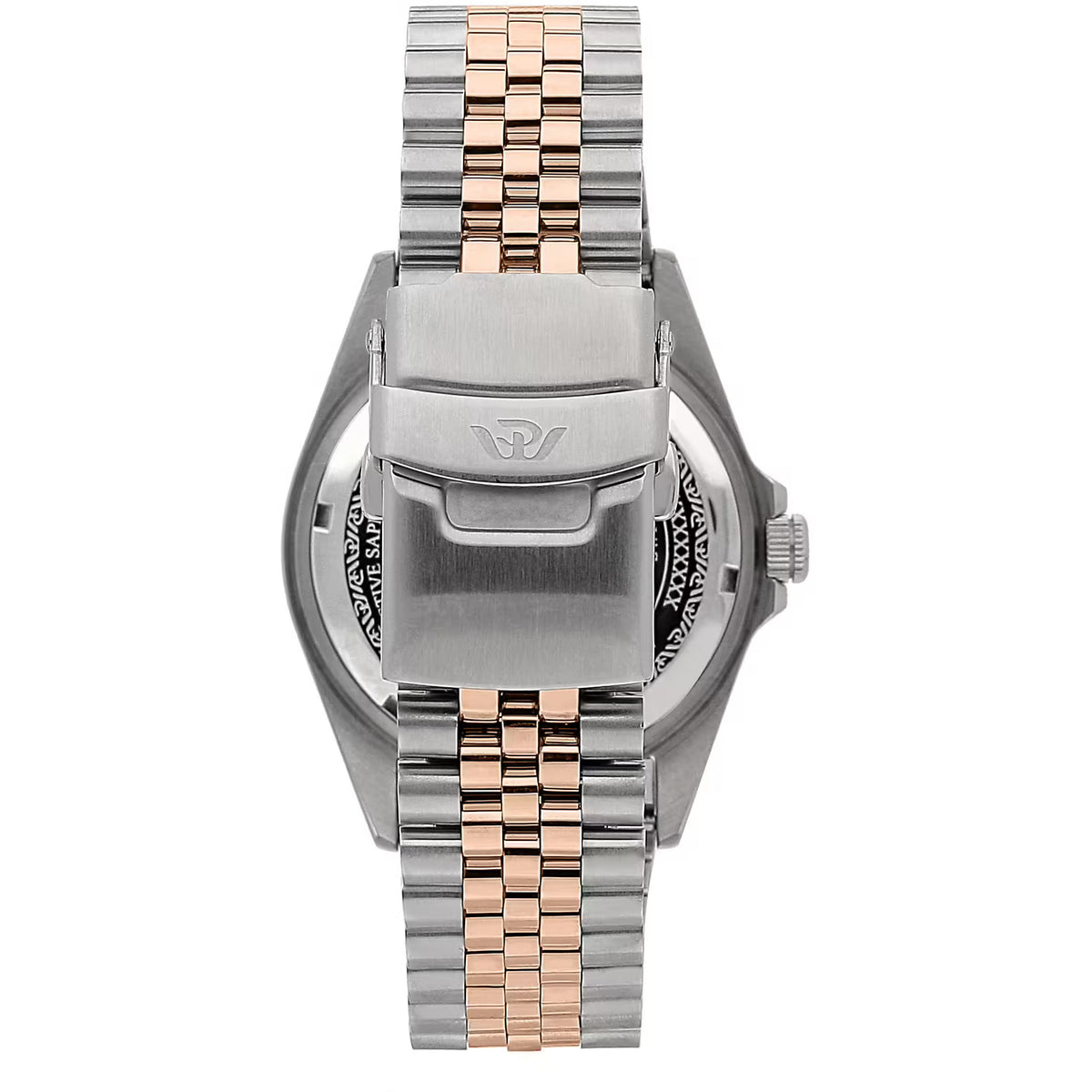 Orologio Philip watch acciaio quadrante nero ghiera nera e rosato cinturino bicolore