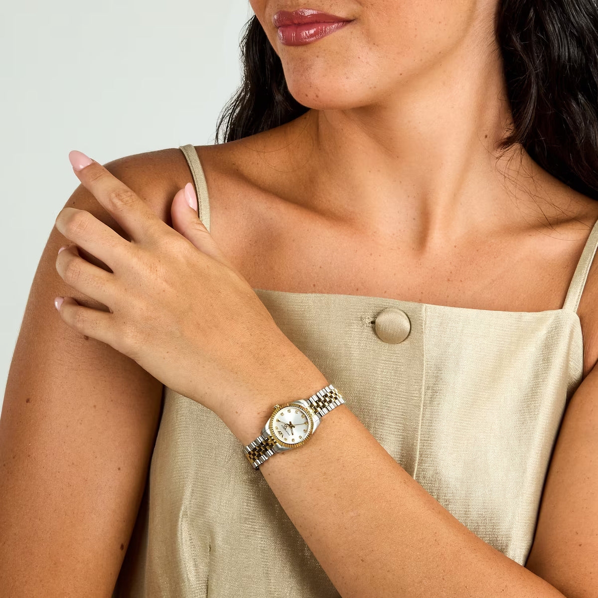 Orologio Philip Watch donna in acciaio bicolore silver e oro con diamanti agli indici
