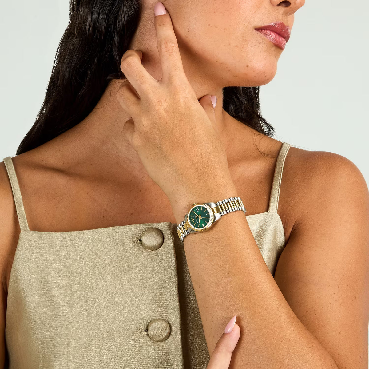 Orologio Philip Watch donna in acciaio bicolore silver e oro con quadrante verde