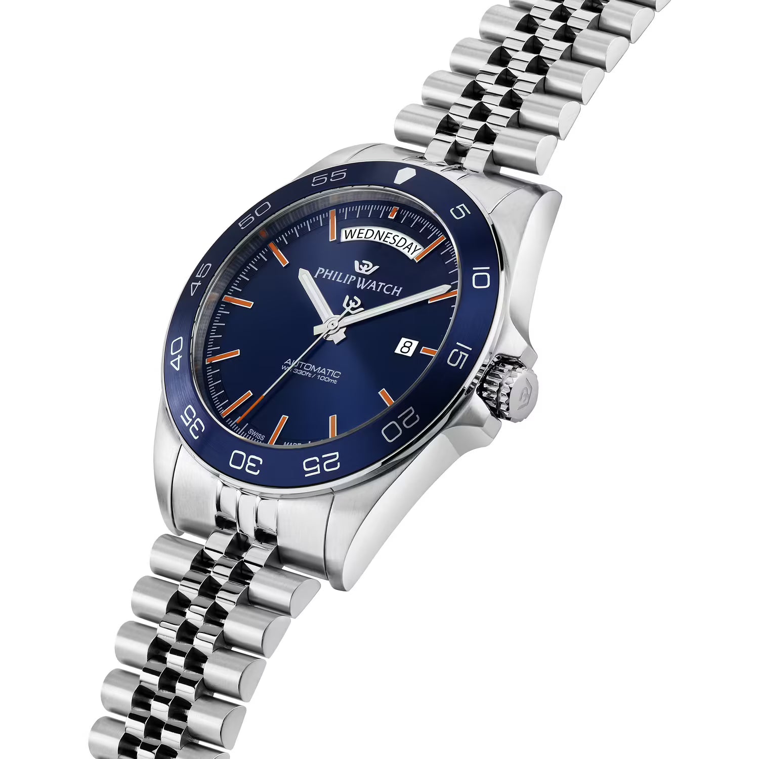 Orologio Philip Watch in acciaio con quadrante blu astucciato