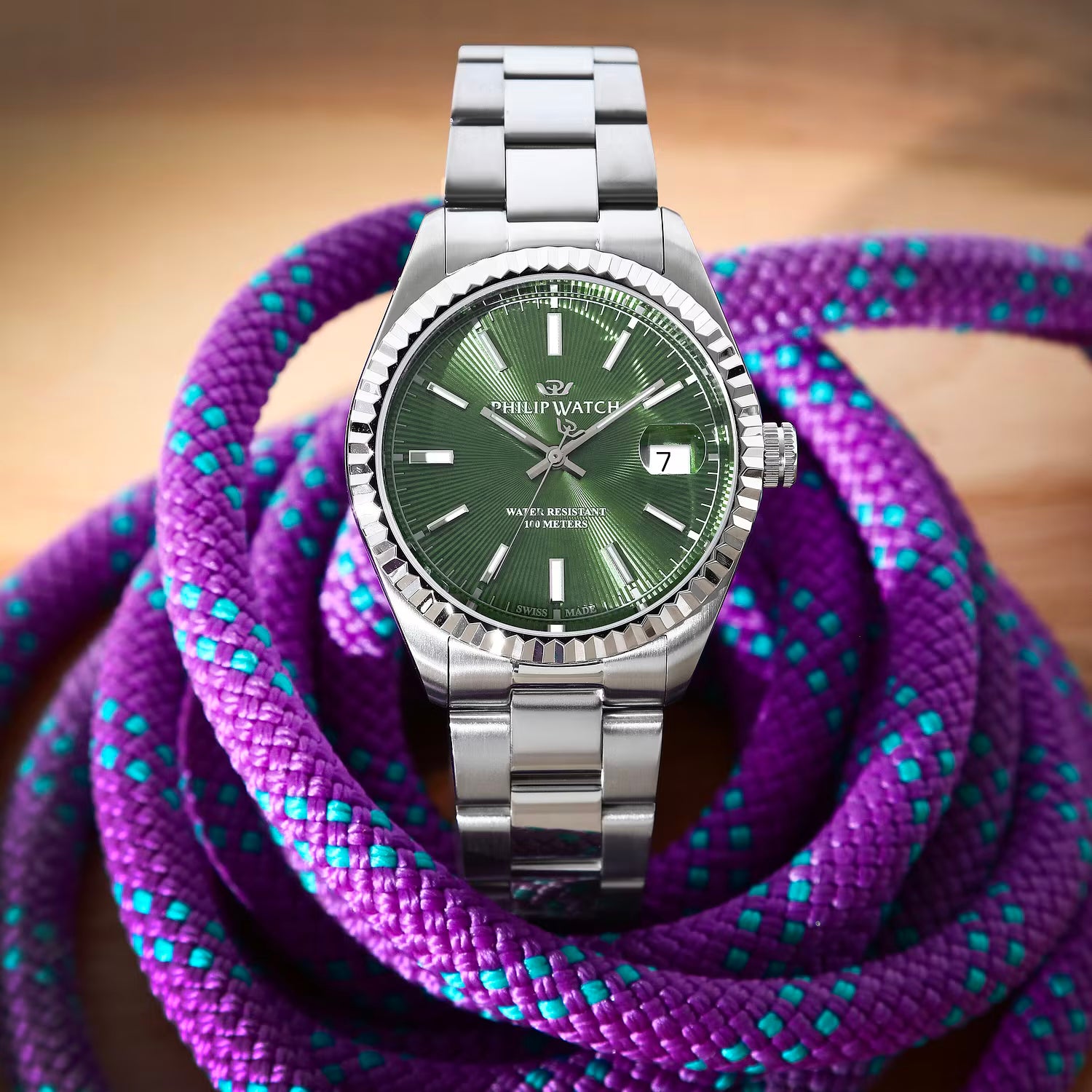 Orologio Philip Watch in acciaio con quadrante verde