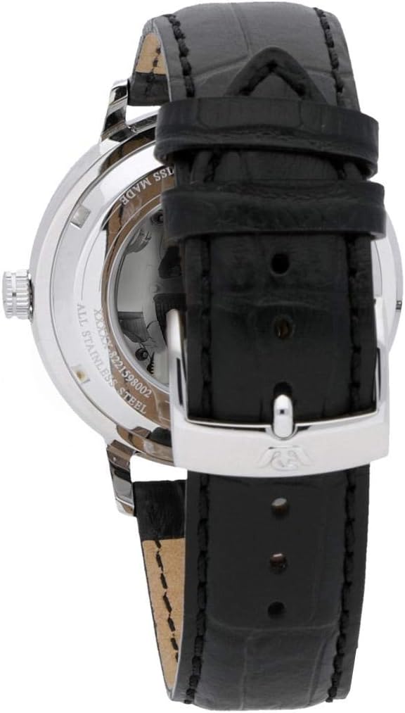 Orologio Philip Watch automatico con cinturino di pelle nero e cassa in acciaio